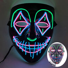 Load image into Gallery viewer, Halloween Neon Led Purge Mask Masque Masquerade Party Masks Light Luminous In The Dark Funny Masks Cosplay Costume Supplies
