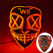 Load image into Gallery viewer, Halloween Neon Led Purge Mask Masque Masquerade Party Masks Light Luminous In The Dark Funny Masks Cosplay Costume Supplies
