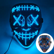 Load image into Gallery viewer, Halloween Neon Led Purge Mask Masque Masquerade Party Masks Light Luminous In The Dark Funny Masks Cosplay Costume Supplies
