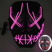 Load image into Gallery viewer, Halloween Neon Led Purge Mask Masque Masquerade Party Masks Light Luminous In The Dark Funny Masks Cosplay Costume Supplies
