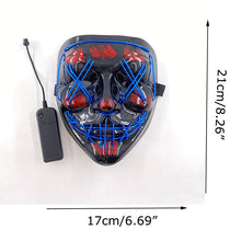 Load image into Gallery viewer, Halloween Neon Led Purge Mask Masque Masquerade Party Masks Light Luminous In The Dark Funny Masks Cosplay Costume Supplies
