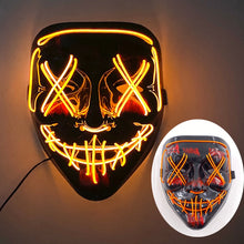 Load image into Gallery viewer, Halloween Neon Led Purge Mask Masque Masquerade Party Masks Light Luminous In The Dark Funny Masks Cosplay Costume Supplies
