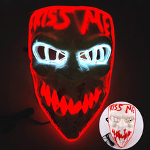 Load image into Gallery viewer, Halloween Neon Led Purge Mask Masque Masquerade Party Masks Light Luminous In The Dark Funny Masks Cosplay Costume Supplies
