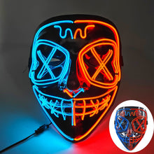 Load image into Gallery viewer, Halloween Neon Led Purge Mask Masque Masquerade Party Masks Light Luminous In The Dark Funny Masks Cosplay Costume Supplies
