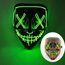 Load image into Gallery viewer, Halloween Neon Led Purge Mask Masque Masquerade Party Masks Light Luminous In The Dark Funny Masks Cosplay Costume Supplies
