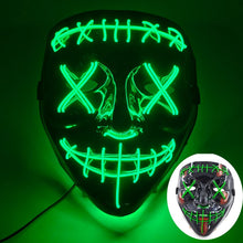 Load image into Gallery viewer, Halloween Neon Led Purge Mask Masque Masquerade Party Masks Light Luminous In The Dark Funny Masks Cosplay Costume Supplies
